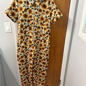 Sunflower Print Jumpsuit